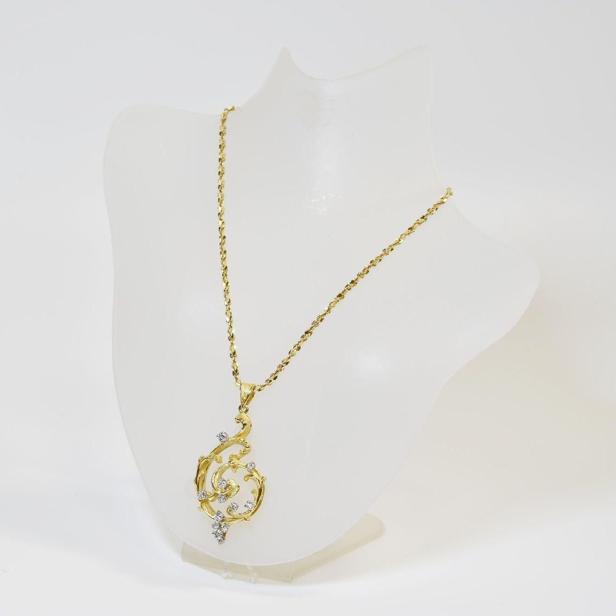 岩倉康二 K18/Pt ダイヤネックレス 13.3g/D0.34ct☆ダイヤ 岩倉康二 K18/Pt ダイヤネックレス 13.3g/D0.34ct☆ダイヤ