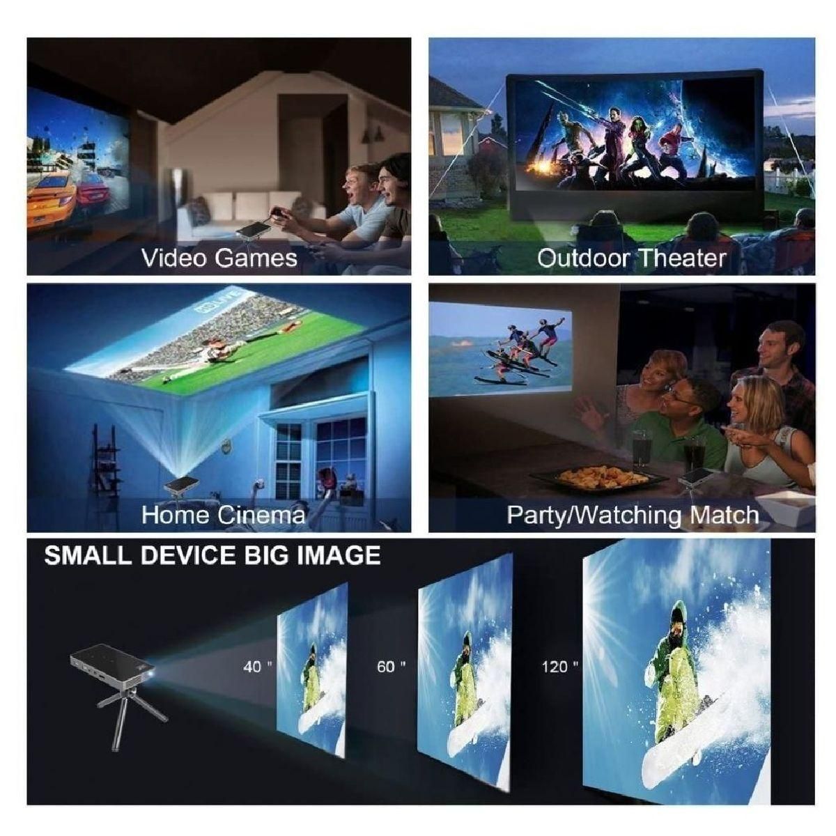 PTVDISPLAY ミニプロジェクター P8I ポータブル 超小型 PTVDISPLAY ミニプロジェクター P8I ポータブル 超小型