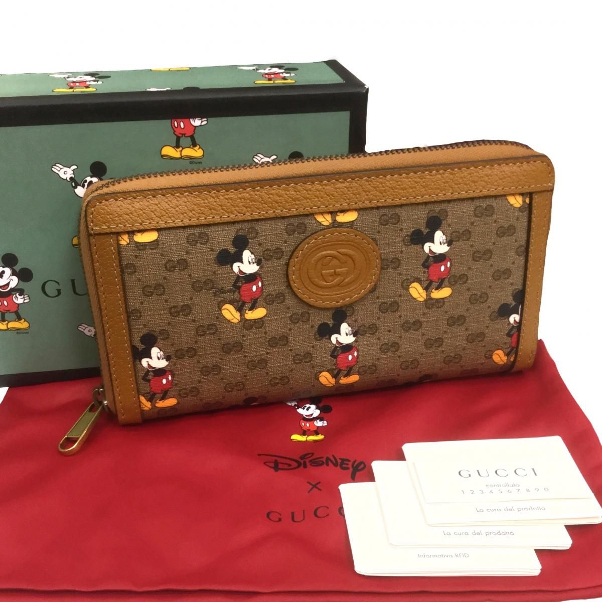 グッチ Disney ミッキー コラボ限定 ウォレット長財布 - 長財布