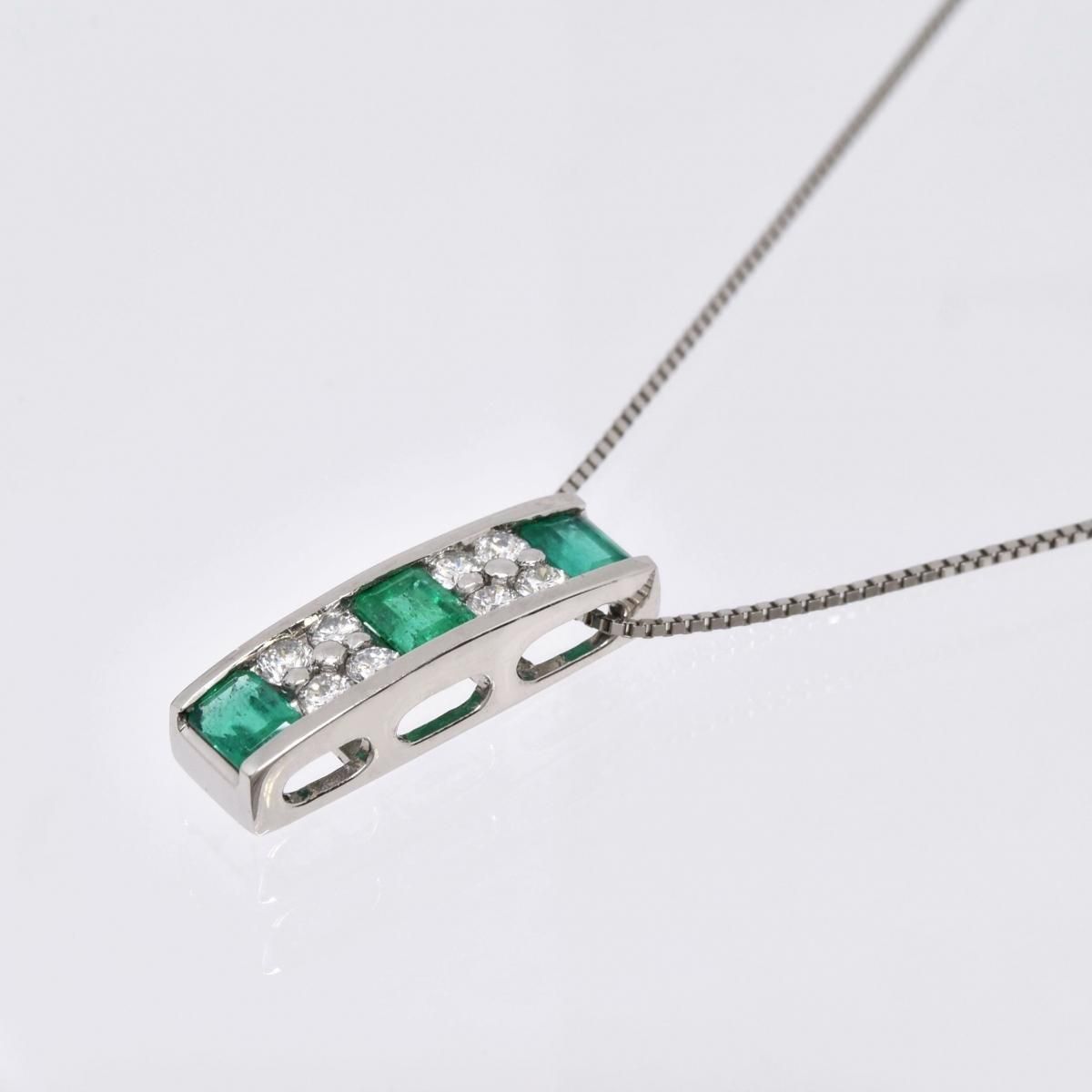 Pt ɥͥå쥹 E0.48ct D0.20ct 3.5g  44cm ץ  㥹