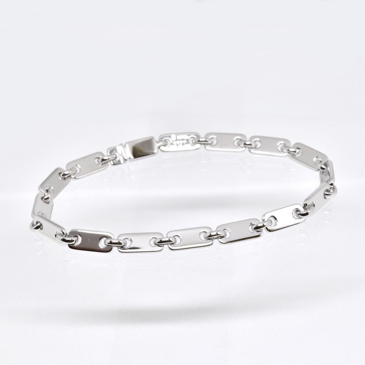 カルティエ K18WG フィガロブレスレット 18.2g ☆ 19cm Cartier 