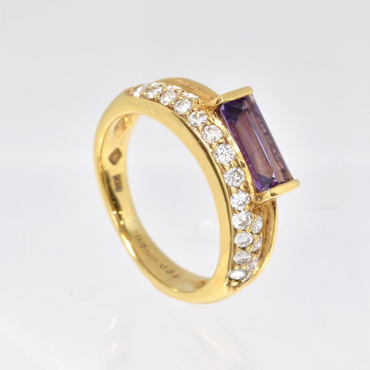 K18YG ᥸ȥ A0.75ct D0.34ct 4.3g  #8.5  