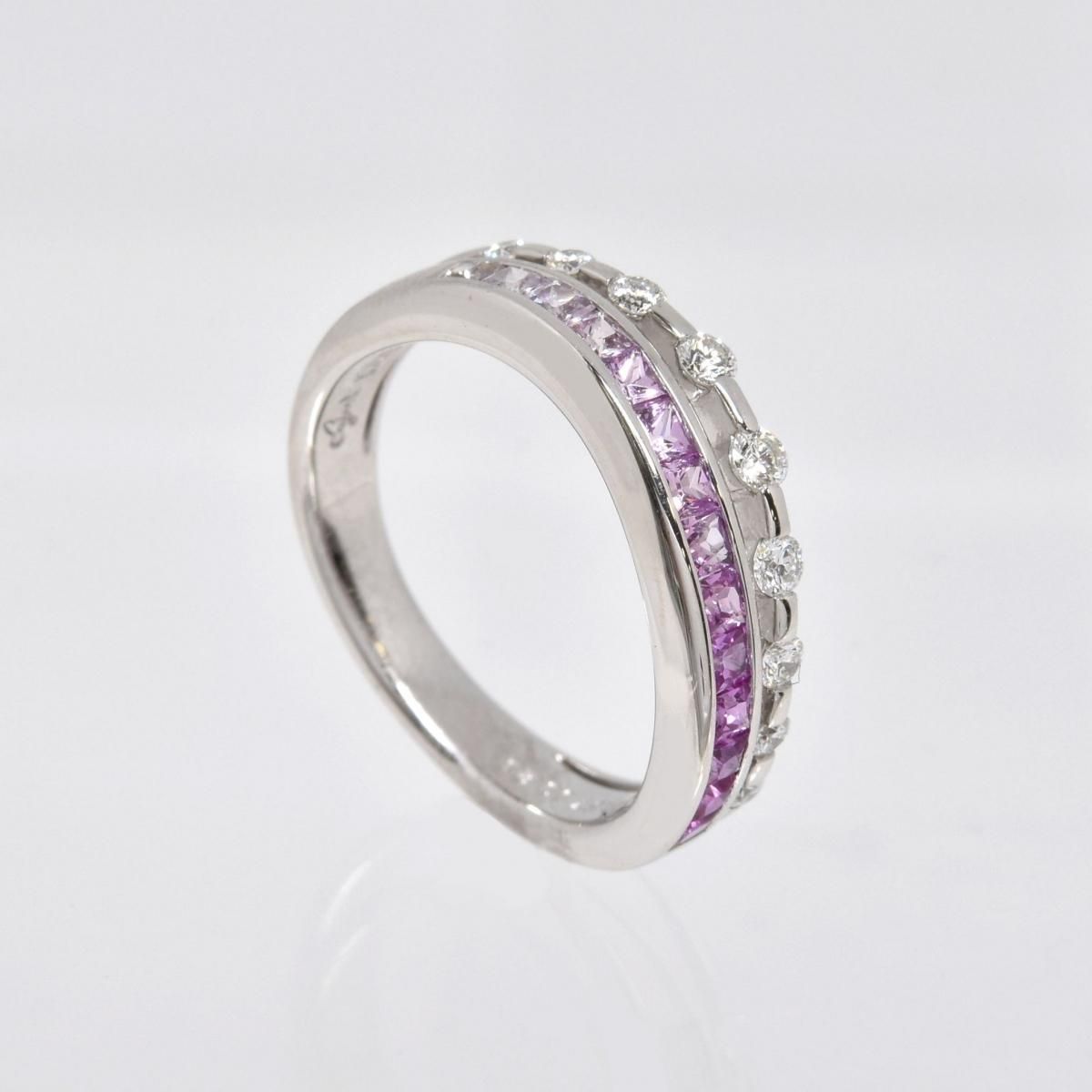  K18WG ԥ󥯥ե S0.67ct D0.23ct 5.4g  #12.5 Jeunt  ۥ磻ȥ