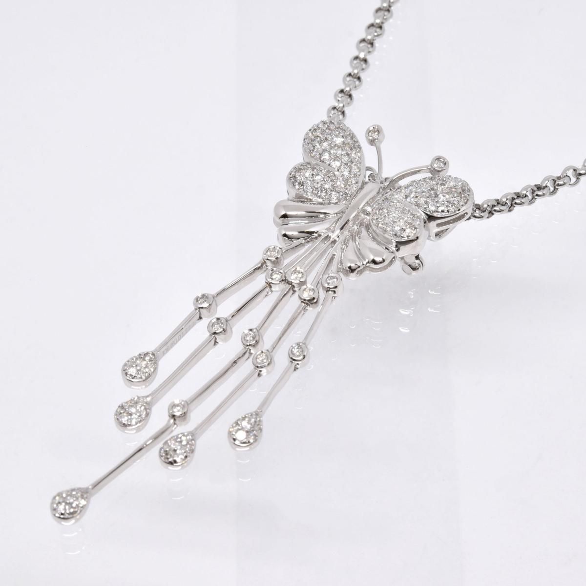 Pt/K18WG ͥå쥹 D1.22ct 16.4g  50cm ץ  ͥå쥹/֥