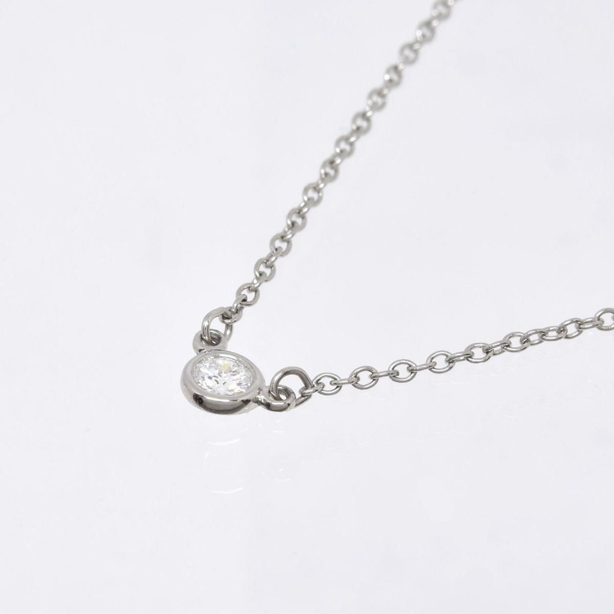 【美品】TIFFANY\u0026Co. バイザヤード　0.03ctダイヤ ネックレス