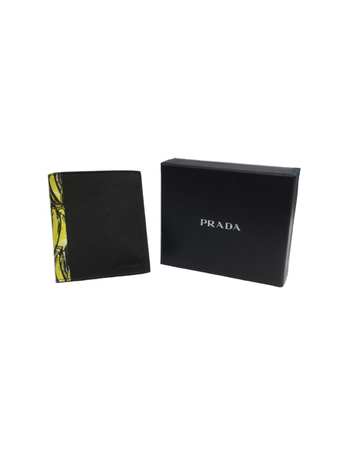 新品同様】 PRADA/折財布/サフィアーノアクティブ/バナナ/ブランド