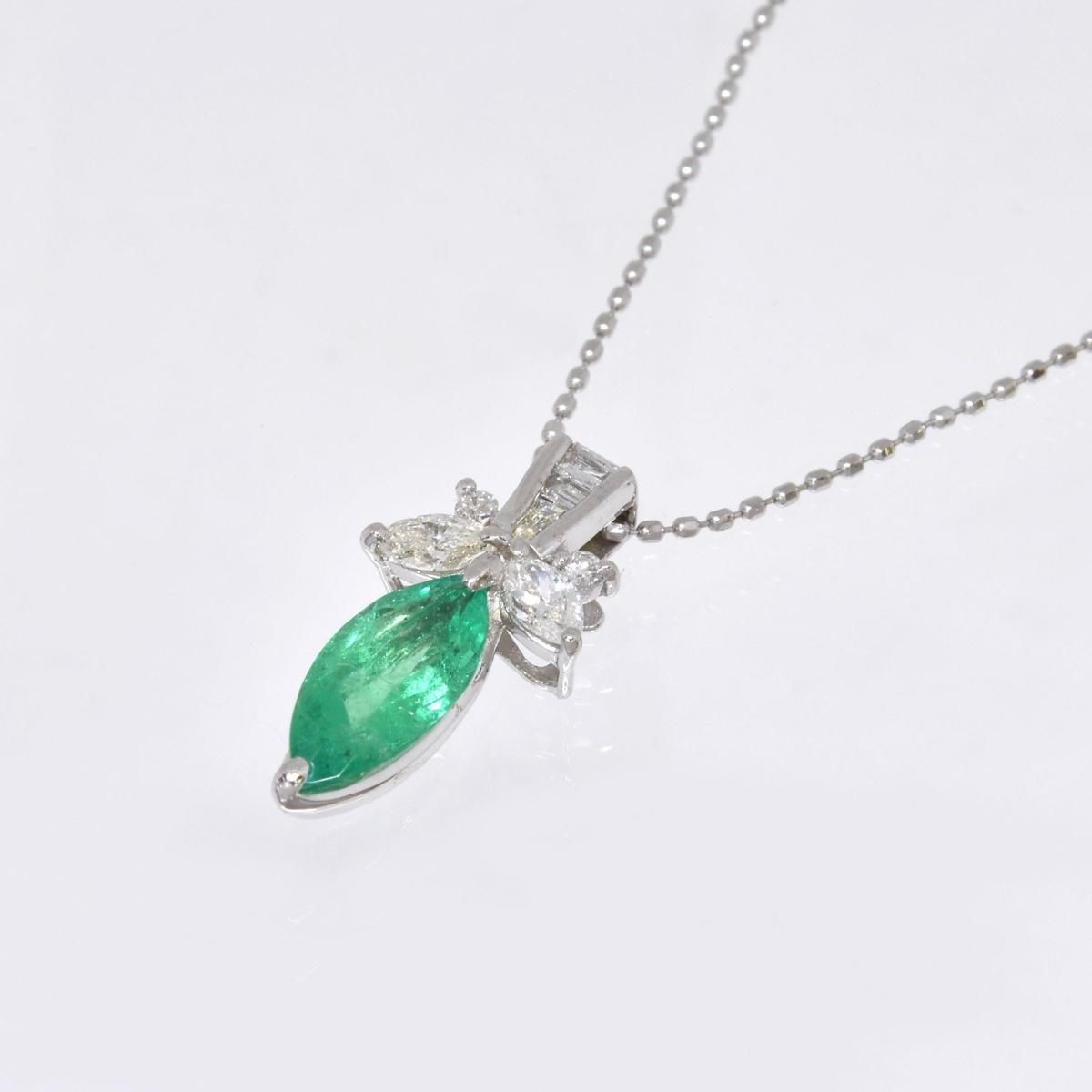 K18WG ɥͥå쥹 E0.84ct D0.31ct 2.6g  40cm  ۥ磻ȥ