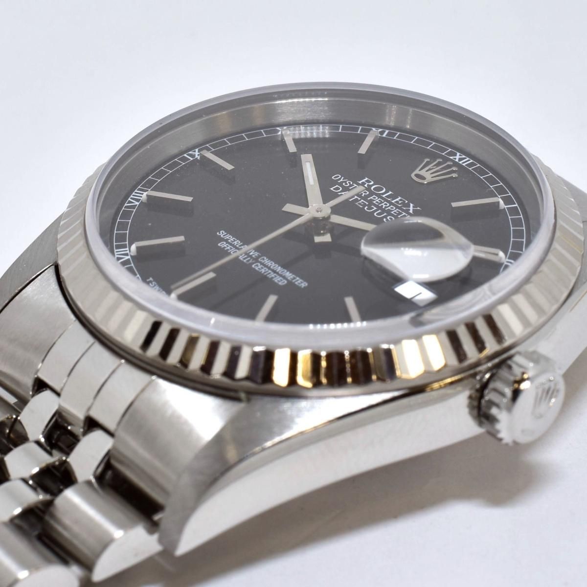 ロレックス デイトジャスト 16234 黒 T番 ☆腕時計 自動巻き