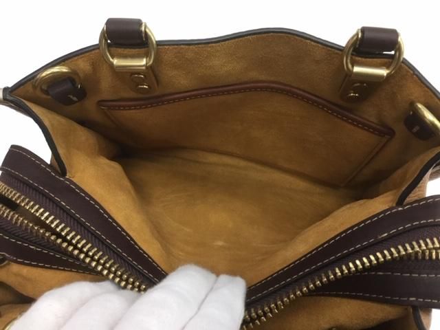 コーチ ローグ 25 ウィズ クリーチャー パッチ 3way バッグ レザー キャラメル ゴールド金具 C6167 COACH - コーチ ローグ 25 ウィズ クリーチャー パッチ 3way バッグ