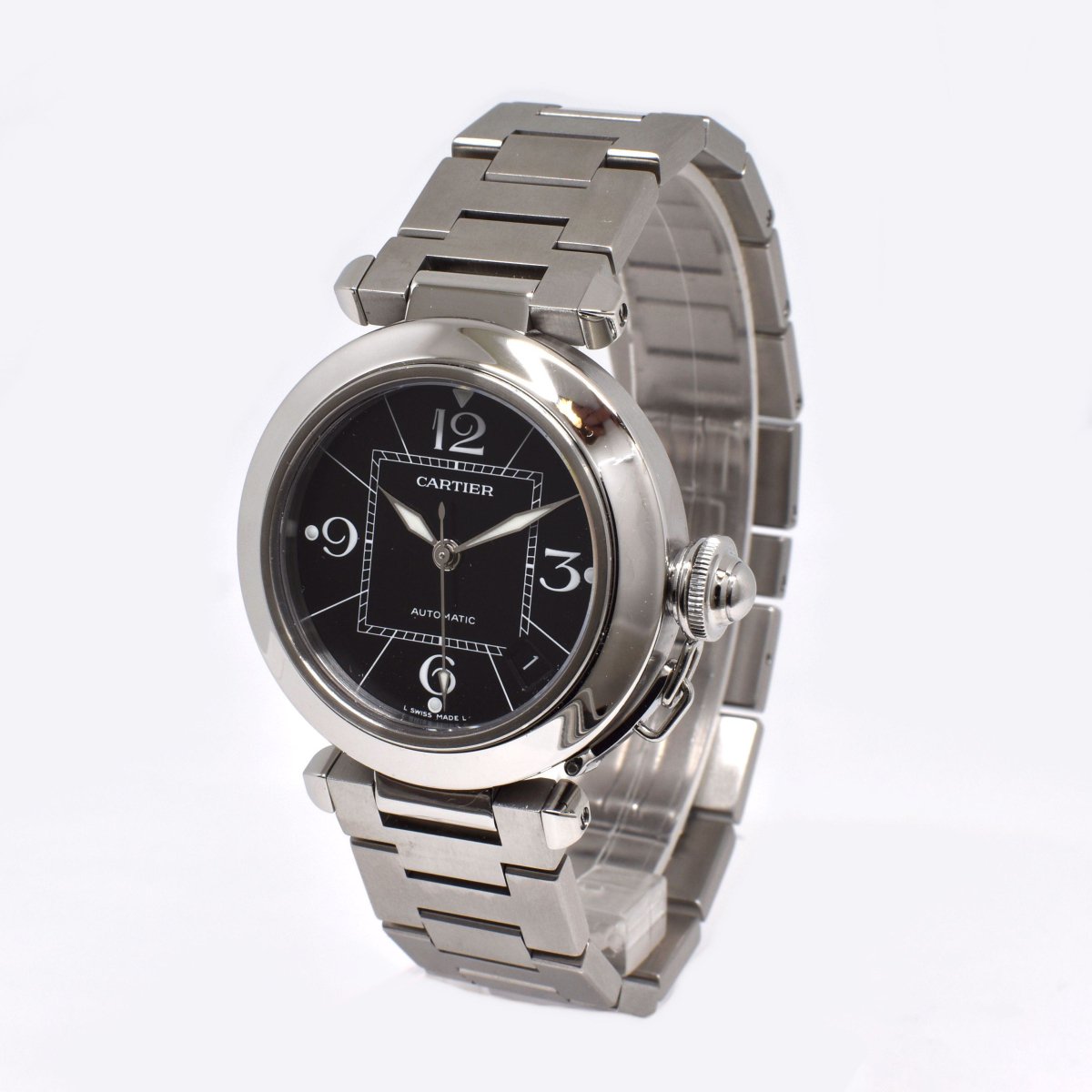 カルティエ パシャC W31076M7 ブラック オートマチック　★腕時計 自動巻き CARTER スモールデイト 男女性兼用 ボーイズ