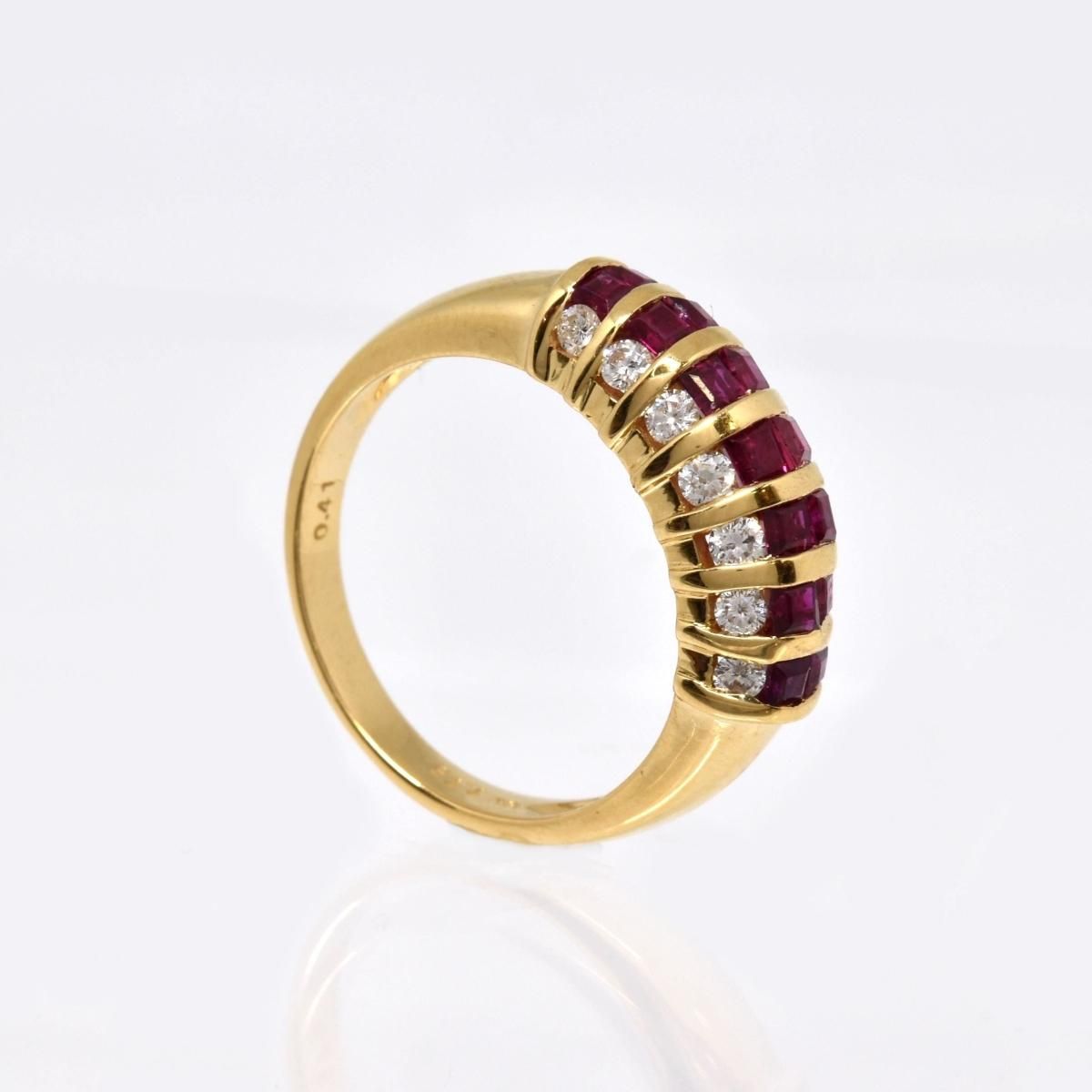 K18YG ӡ R1.15ct D0.41ct 5.4g  #13.5  