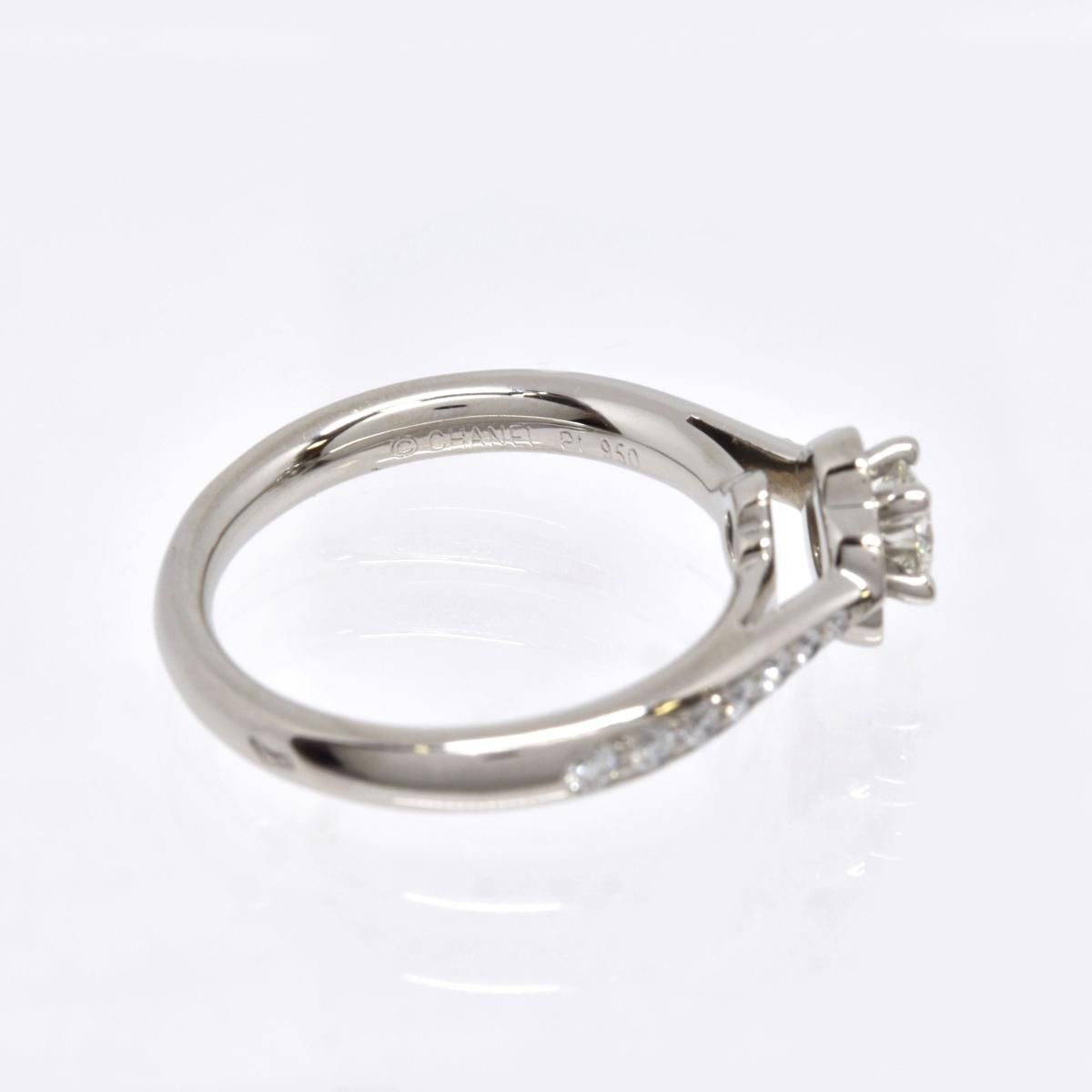 シャネル Pt カメリアリング D0.25ct 5.3g ☆VVS1/F/VERY GOOD