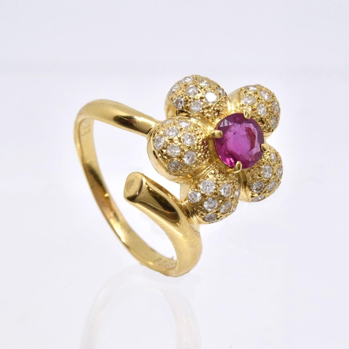 K18YG ӡ R0.73ct D0.48ct 5.5g #13  ե 