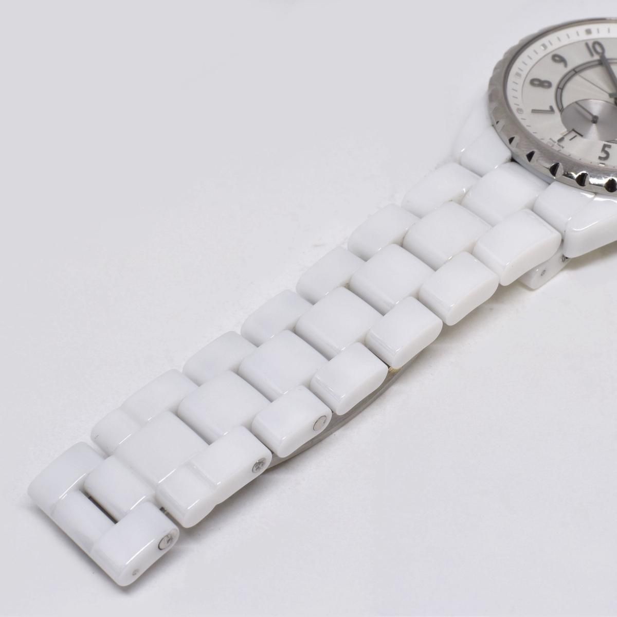CHANEL H3839 J12-365 White ceramic watch men TO181582 | eBay