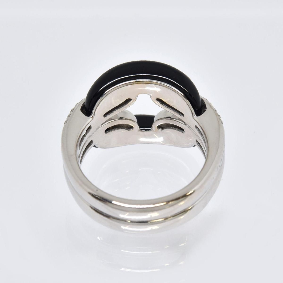 K18WG ダミアーニ Dレースリング 7.3g ☆ #13 DAMIANI オニキス