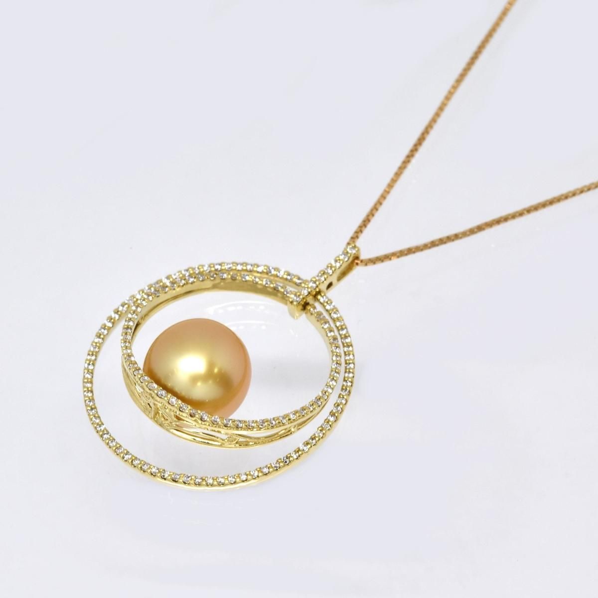 K18YG ǥѡͥå쥹 10.5ߥUP D0.51ct 8g  45cm  