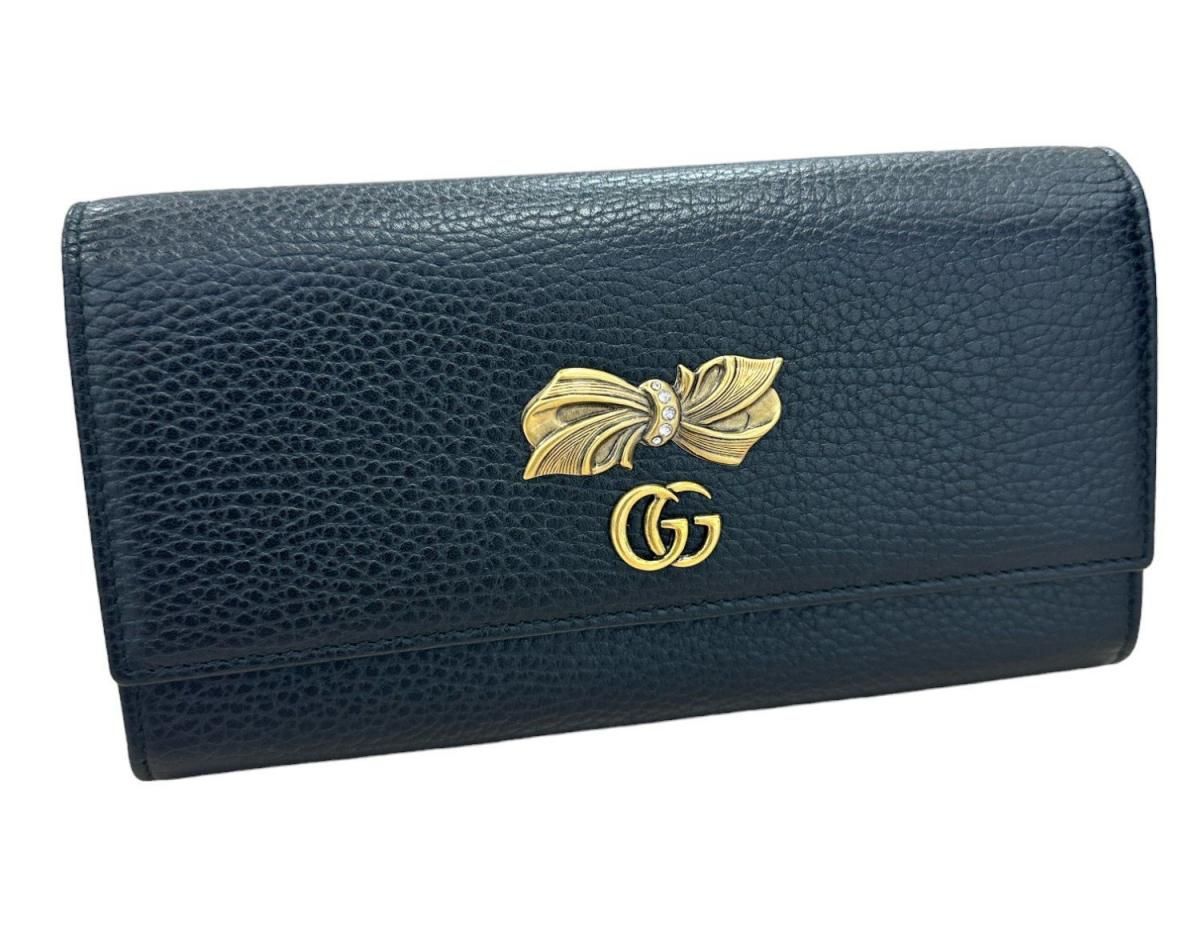 グッチ/GUCCI/GGマーモント/長財布/財布/リボン/リボンモチーフ グッチ/GUCCI/GGマーモント/長財布/財布/リボン/リボンモチーフ
