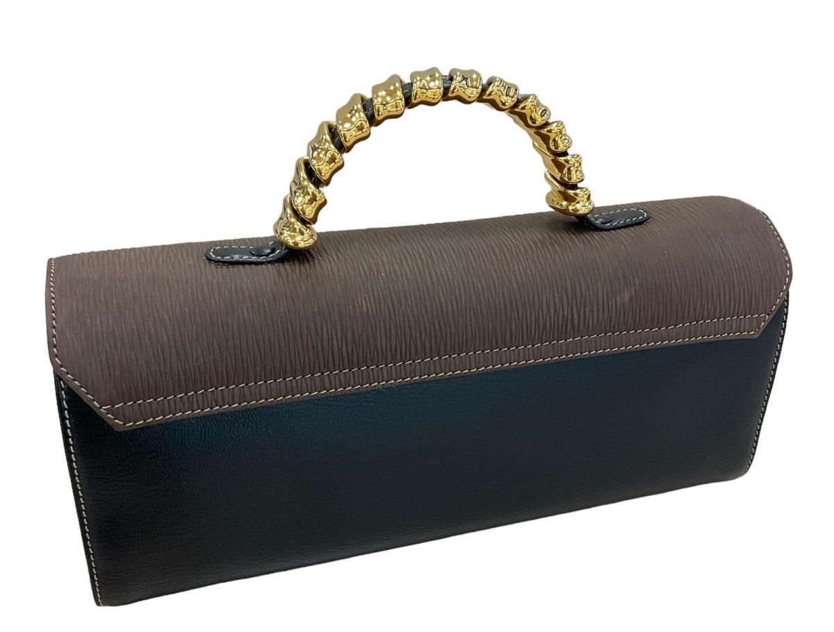 LOEWEツイスト・ハンドバッグ(モスグリーン)