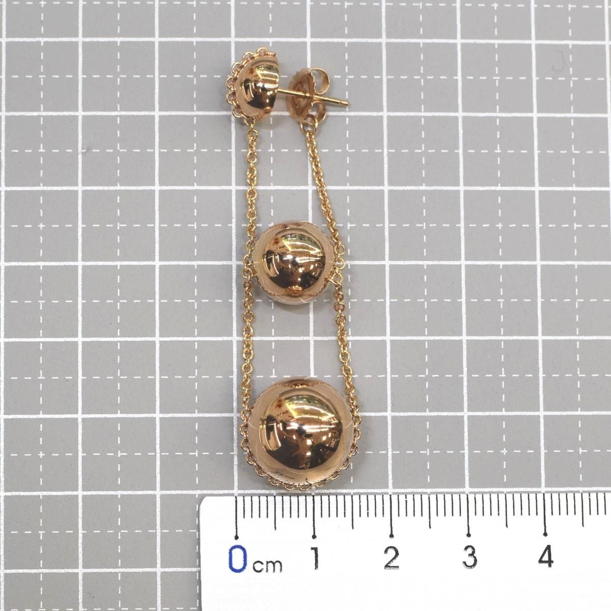ティファニー K18RG ハードウェアトリプルドロップピアス 12g
