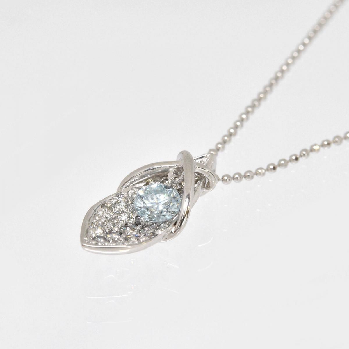 K18WG ֥롼ͥå쥹 D0.301ct D0.32ct 4.1g  45cm  ۥ磻ȥ