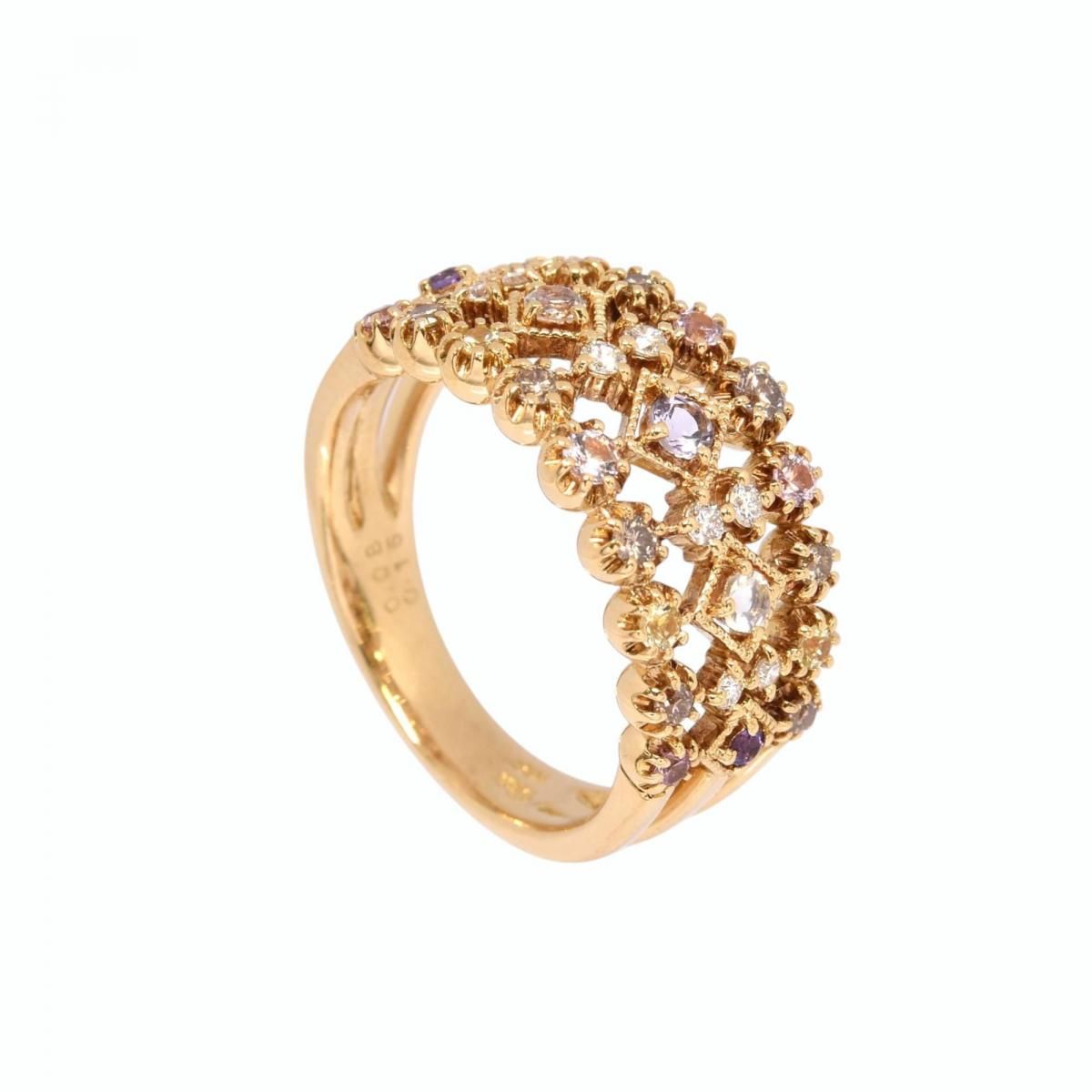 奨꡼ K18YG ޥȡ 0.15ct 0.08ct 5.3g  #10  STAR JEWELRY  ե 