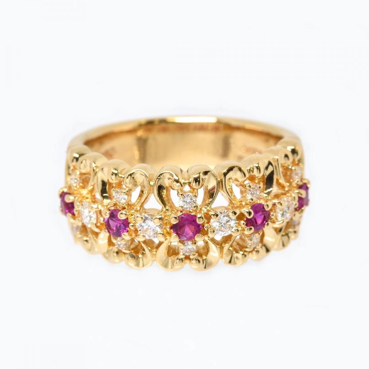 K18PG ルビーの王冠リング 未使用品 楽天市場】地金 クラウン ピンキーリング 小指 指輪 王冠 Pinky