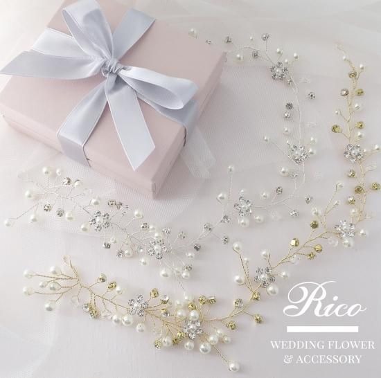 小枝&かすみ草ヘッドドレス(シルバー) - salon.de.Rico 小枝&かすみ草ヘッドドレス(シルバー) - salon.de.Rico