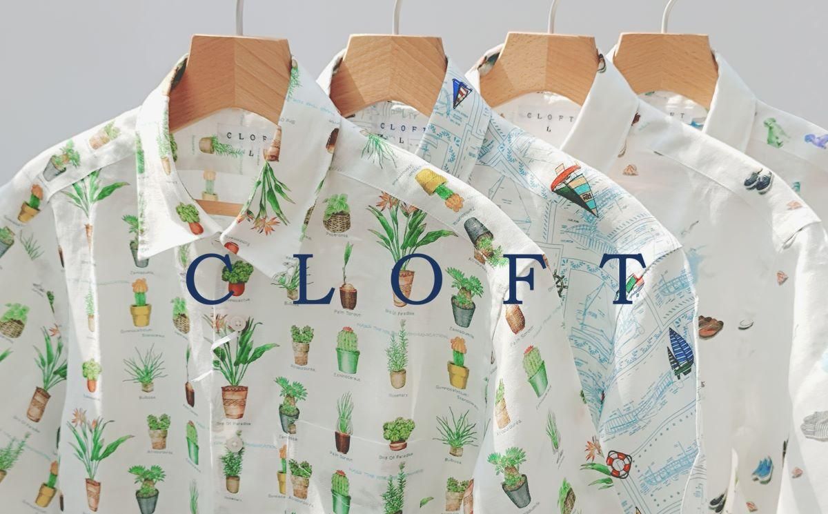 SOLD OUT】CLOFT クロフト イヌ柄 犬柄 PAW(肉球)刺繍超長綿OX SOLD OUT】CLOFT クロフト イヌ柄 犬柄 PAW(肉球)刺繍超長綿OX