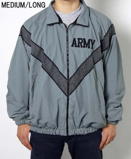 アメリカ軍 U.S.ARMY グレー IPFU トレーニングジャケット（USED）前期型　A78U= - ミリタリーショップ L.A.BOY  (エルエイボーイ）【本店】