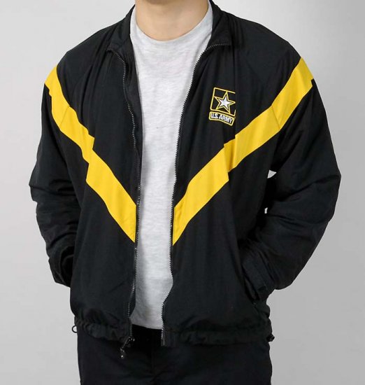 U.S. ARMY トレーニングジャケット　ナイロンジャケット　XS　黒　黄色
