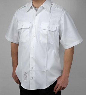 アメリカ軍 U.S.ARMY ホワイト 半袖ドレスシャツ（新品）A61SN-
