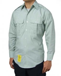 アメリカ陸軍 U.S.ARMY ライトグリーン 長袖ドレスシャツ（新品）AMY-LS-N