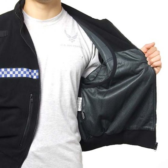 イギリス警察 POLICE ブラック フリースジャケット（USED）B48U