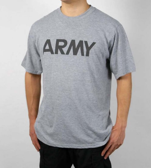 アメリカ軍 U.S.ARMY グレー IPFU トレーニングTシャツ（新品）T45N- - ミリタリーショップ L.A.BOY  (エルエイボーイ）【本店】