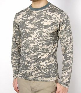 【特別特価】U.S. ACU デジタルカモ ミリタリー長袖Tシャツ（新品）T40LN-