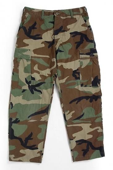 実物 USED 米軍 BDU WOODLAND CAMO リップストップ カーゴパンツ