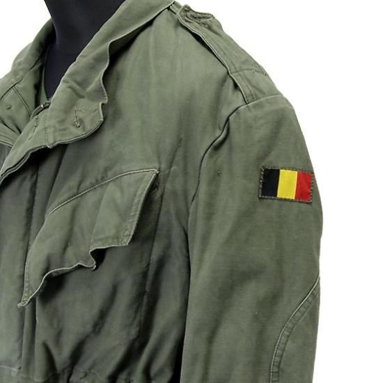 ベルギー軍 OD M-88 フィールドジャケットパーカー 国旗付 USED ベルギー軍 OD M-88 フィールドジャケットパーカー 国旗付 USED