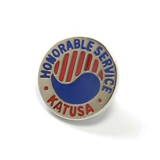 アメリカ陸軍 U.S.ARMY KATUSA 丸型 襟章ピンズ 新品 20NB