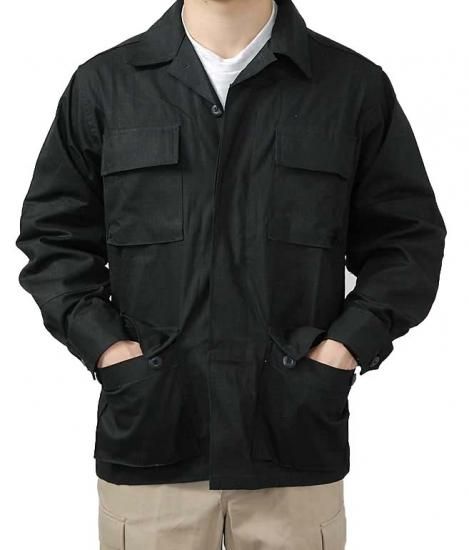 【上品】 ブラック U.S. リップストップ A1BN 新品 コンバットジャケット ジャケット・アウター