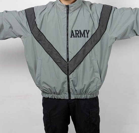 アメリカ軍 U.S.ARMY グレー IPFU トレーニングジャケット（新品）前期 ...
