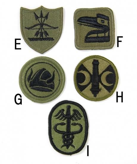 US.OD.部隊章ワッペン(新品)4 BRANCH-GN4 - ミリタリー