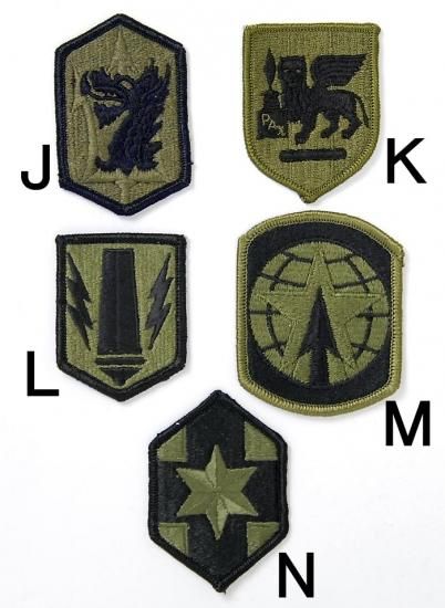 アメリカ軍 ミリタリー OD 部隊章ワッペン 新品 BRANCH-GN4