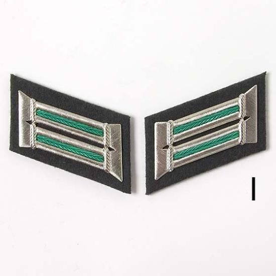 1ペア】ドイツ軍 ハードタイプ 襟章ワッペン 新品 GR-RANK-H