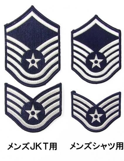 アメリカ空軍 USAF 階級章ワッペン 新品 RANK-AF-N