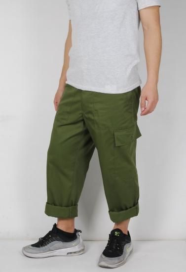 イギリス軍 OD ベイカーパンツ サイドポケット付 USED 201U イギリス軍 OD ベイカーパンツ サイドポケット付 USED 201U