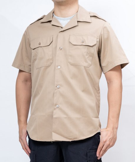アメリカ陸軍 U.S.ARMY カーキ 厚手生地 半袖ドレスシャツ（新品）AMY-SS-HKN- - ミリタリーショップ L.A.BOY  (エルエイボーイ）【本店】