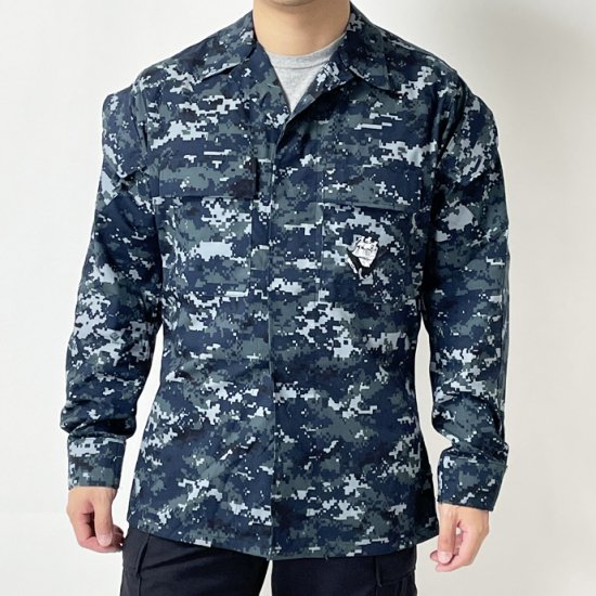 米海軍 U.S.NAVY ピクセルブルー NWU ジャケット（新品）S/Lサイズ