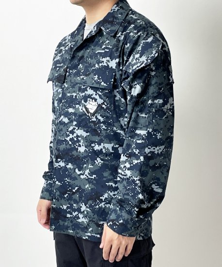 アメリカ海軍 U.S.NAVY ピクセルブルー デジタルカモ NWU ジャケット ...