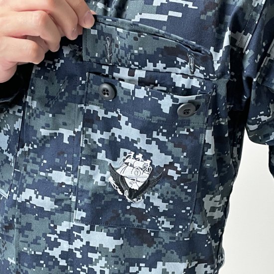 アメリカ海軍 U.S.NAVY ピクセルブルー デジタルカモ NWU ジャケット