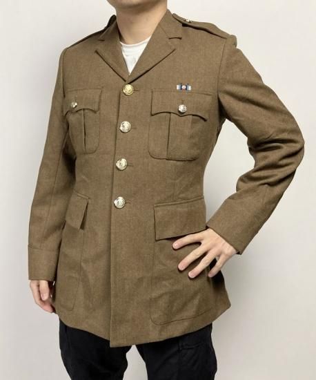 イギリス陸軍 Army ブラウン No 2 オフィサージャケット ニアニュー 階級章付き 8n2w ミリタリーショップ L A Boy エルエイボーイ 本店